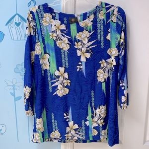 SOLD YEY !!  JM Collection Multicolor Floral Beautiful Spring Blouse Women's